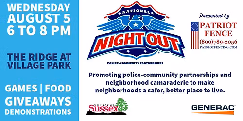 National Night Out presented by Patriot Fence & Construction