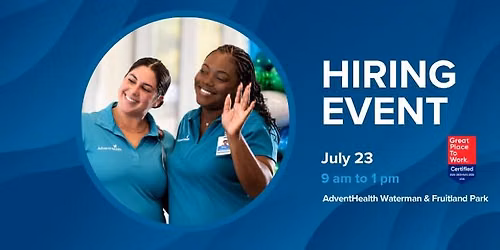 AdventHealth Waterman & Fruitland Park Emergency Department Hiring Event