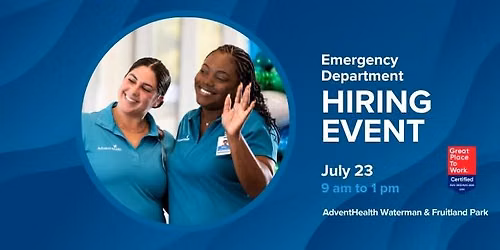 AdventHealth Waterman & Fruitland Park Emergency Department Hiring Event