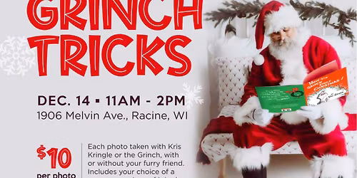 Pictures with Kris Kringle and the Grinch!