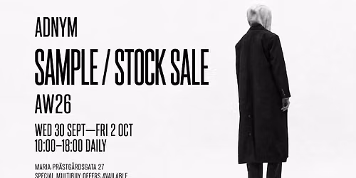 ADNYM SAMPLE \/ STOCK SALE \u2014 STOCKHOLM