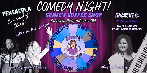 Pensacola Stand-Up Comedy At Genie's Coffee Shop Hosted By Ryan Pfeiffer