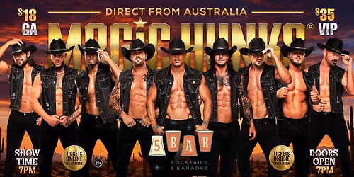 Nov 1st: Beloit, WI- MAGIC HUNKS\u00ae AUSTRALIAN TAKEOVER at 5Bar