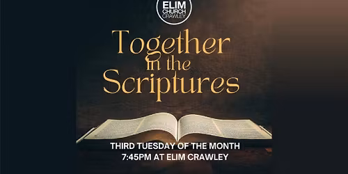 Together in the Scriptures - in Person Bible Study
