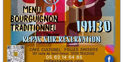 SOIREE QUIZZ VINS NOUVEAUX ET BOURGUIGNON...