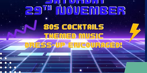 80\u2019s Night at the Wine bar 