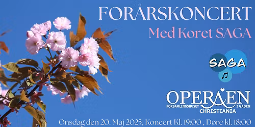 For\u00e5rskoncert med Koret SAGA \/\/ Operaen Christiania