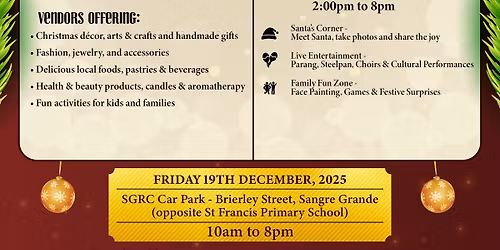Sangre Grande Christmas Village & Cultural Celebration 2025