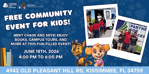 Free Community Event for Kids! Meet Chase and Skye LIVE!