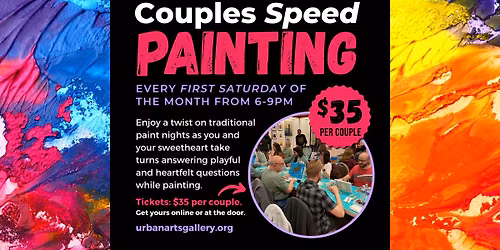 Couples Speed Painting at the Urban Arts Gallery in The Gateway