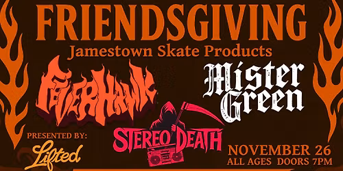 Feverhawk | Mister Green | Stereo Death LIVE at JSP! Presented by Lifted 
