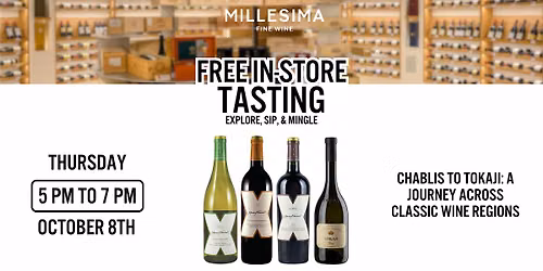 Free Wine Tasting \u2013 Chablis to Tokaji: A Journey Across Classic Wine Region