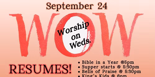Worship on Wednesdays at LCC