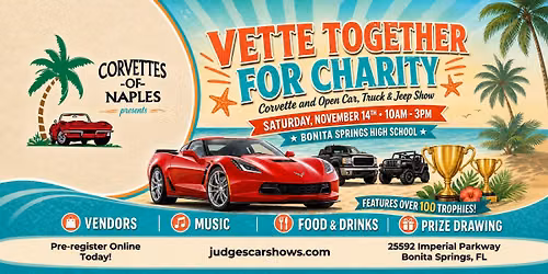 Vette Together for Charity Corvette and Open Car, Truck & Jeep Show