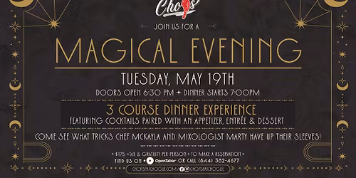 Magical 3 Course Dining Experience