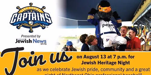 CJN Presents: Jewish Heritage Night at the Lake County Captains!