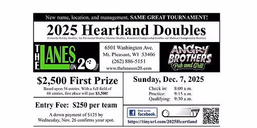 2025 Heartland Doubles (formerly Midwest Championship Doubles) - UNDER NEW MANAGEMENT