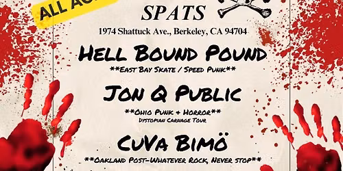 PUNK, ALT, & HORROR w\/ Hell Bound Pound \/ Jon Q Public \/ CuVa Bim\u00f6 \/ Loser Soup
