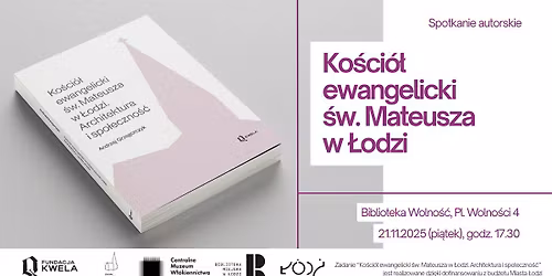 Spotkanie autorskie | Ko\u015bci\u00f3\u0142 ewangelicki \u015bw. Mateusza w \u0141odzi