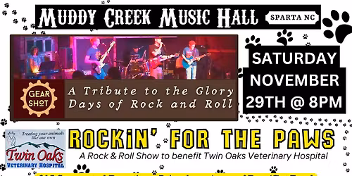 GEARSHOT Rockin\u2019 For The Paws - to benefit Twin Oaks Veterinary Hospital 