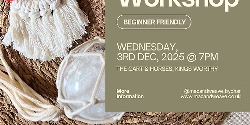 Deck the Halls - Trio of Macrame Tree Decorations Workshop