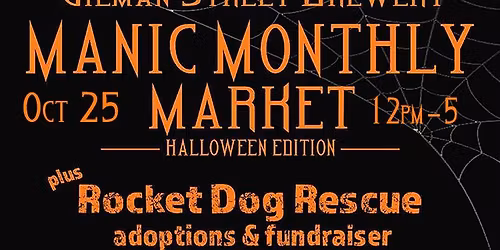 Gilman Brewery Manic Market and Rocket Dog Rescue Fundraiser