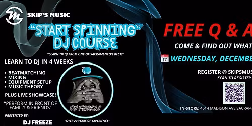 Start Spinning DJ Course - FREE Q & A Night