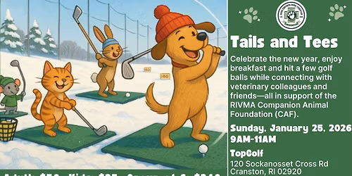 Tails and Tees: A TopGolf Event to Benefit the RIVMA Companion Animal Foundation (CAF)