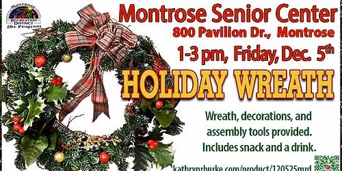 Holiday Wreath at the Senior Center