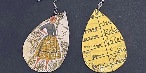 Collage Art Earrings Party