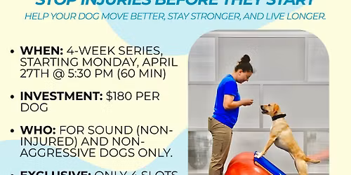 Canine Conditioning & Injury Prevention Workshop