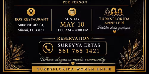 TurksFlorida Anneler G\u00fcn\u00fc Kahvalt\u0131s\u0131