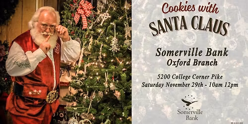 Cookies with Santa at Somerville Bank