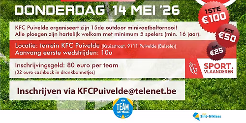 Outdoor minivoetbaltornooi 2026