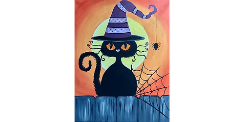 Spooky Kooky Cat - Paint and Sip in Chicago | Classpop!\u2122