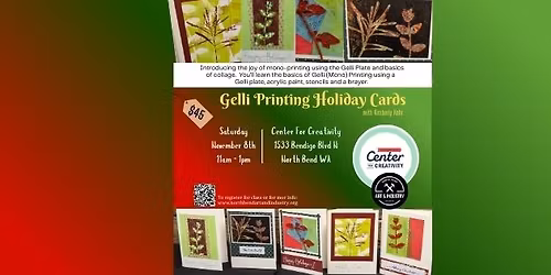 Gelli-Printing Holiday Cards