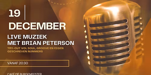 Live muziek met Brian Peterson
