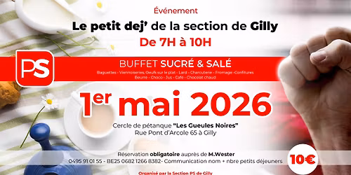Le petit dej\u2019 de la section PS de Gilly 