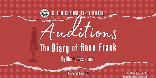 CCT AUDITIONS - THE DIARY OF ANNE FRANK