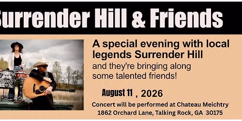 Surrender HIll and Friends @ Chateau Meichtry for Gilmer Arts