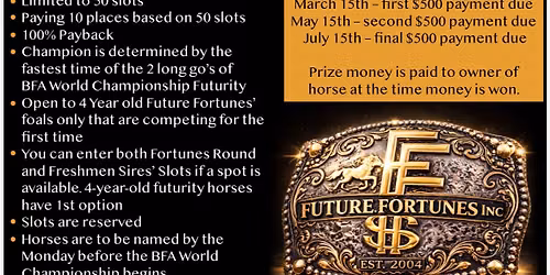 Future Fortunes\u2019 Freshman Sire\u2019s Slots