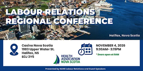Labour Relations Regional Conference 2026 - Halifax NS