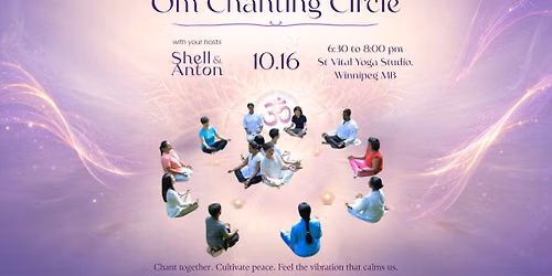 Om Chanting Circle with Shell & Anton at our St Vital Yoga Studio