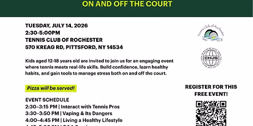 (Free event for teens) Beyond the Baseline: Health, Confidence and Smart Choices - Rochester, NY