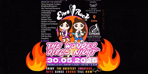30 MAY | EMO\/ROCK\ud83d\udd25The Wonder Girls Night @Stroeja, Sofia