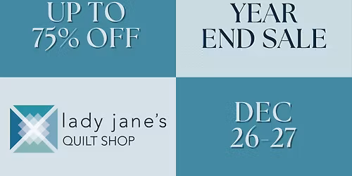 Year End Sale - In Person & Online