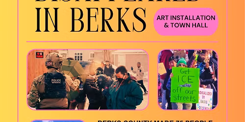 Disappeared in Berks - Public Art Installation & Town Hall