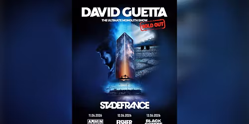 DAVID GUETTA | Stade de France, Paris - 11, 12 & 13 juin 2026