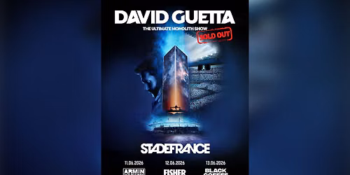DAVID GUETTA | Stade de France, Paris - 11, 12 & 13 juin 2026
