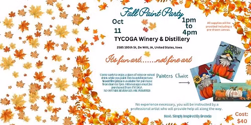Fall Paint Party at TYCOGA Winery & Distillery